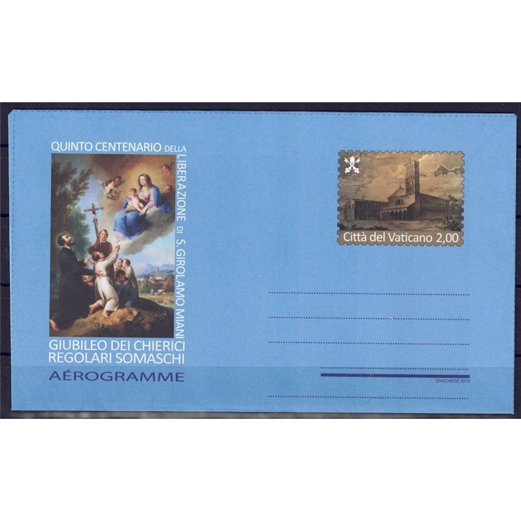 VATICAN 2012 Jubilee Year Somasco (aerogram) new