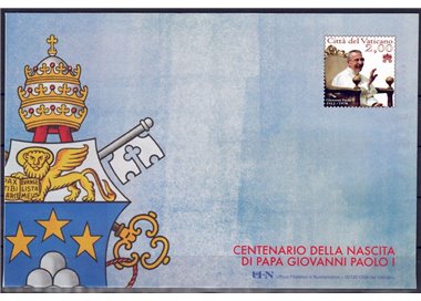 VATICAN 2012 John Paul I (Postal Envelope) new