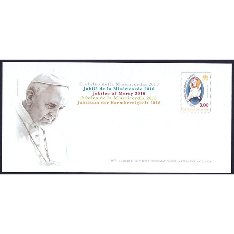 VATICANO 2016 Giubileo (Busta Postale) nuova