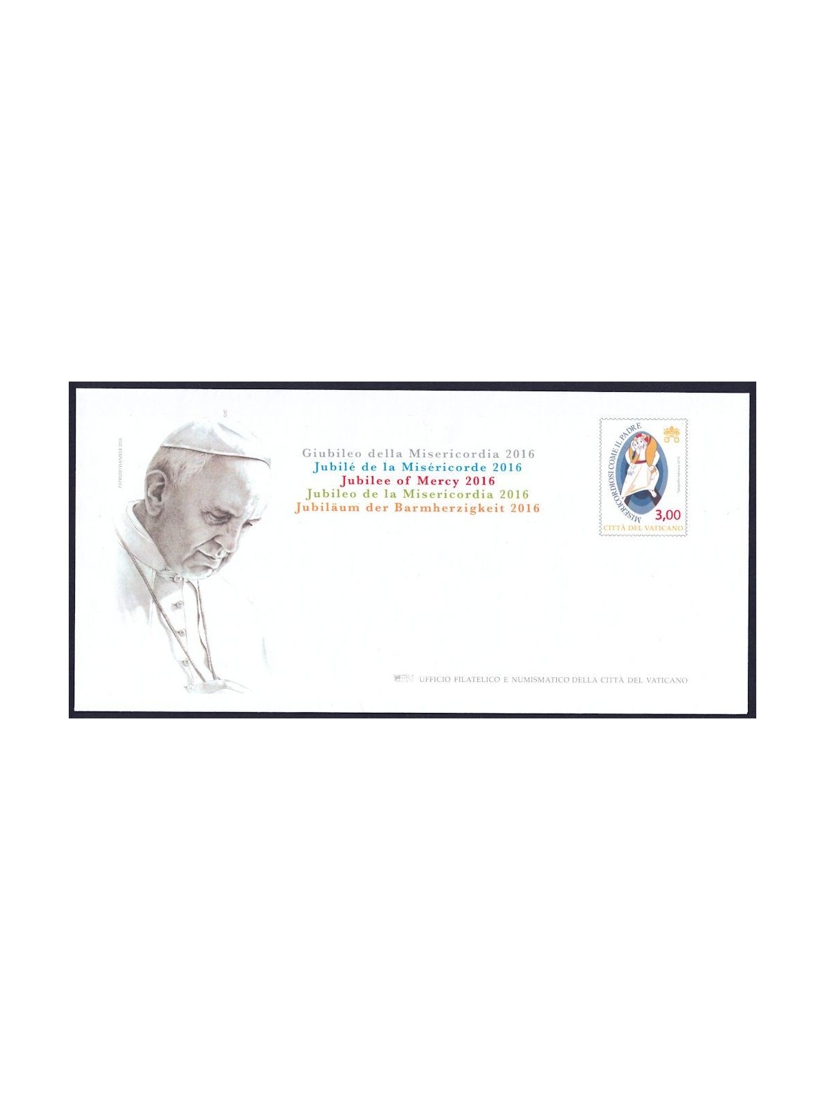VATICANO 2016 Giubileo (Busta Postale) nuova