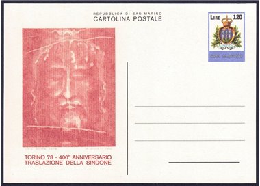 SAN MARINO 1978 Holy Shroud (Postcard)