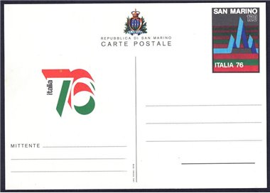 SAN MARINO 1976 Philatelic Exhibition (Postcard)
