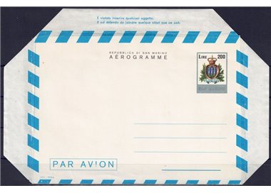 SAN MARINO 1978 Ordinary, new aerogram