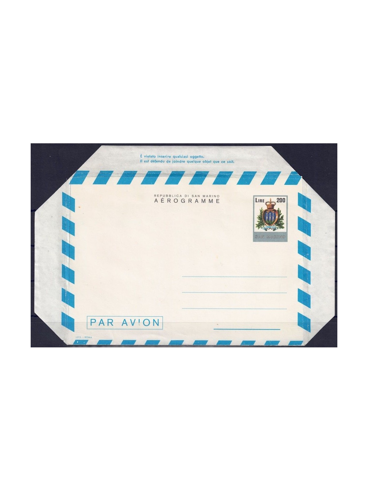 SAN MARINO 1978 Ordinary, new aerogram