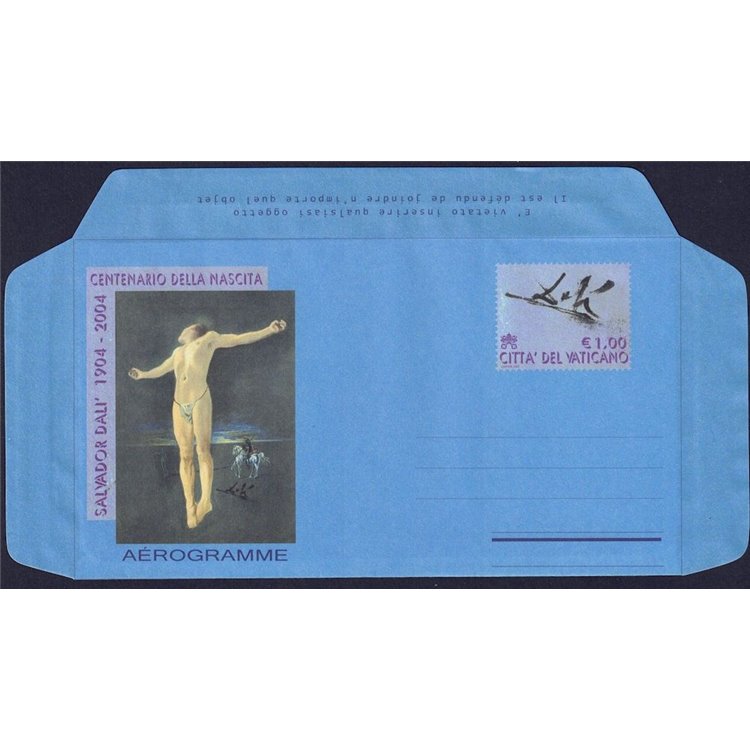 VATICAN 2004 Salvador Dalì, new aerogram