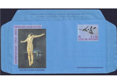 VATICAN 2004 Salvador Dalì, new aerogram