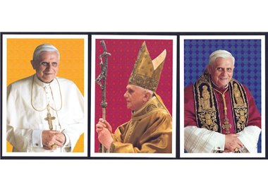VATICAN 2005 Benedict XVI, 3 new postcards