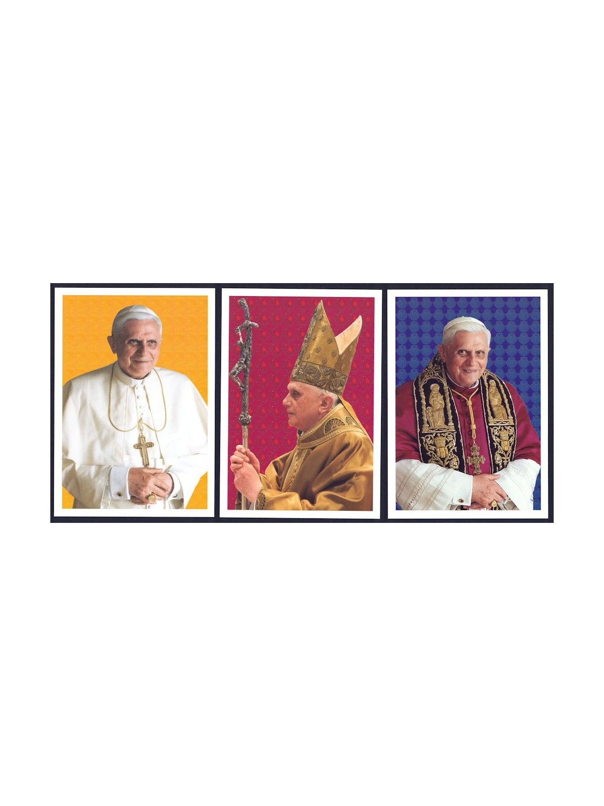 VATICANO 2005 Benedetto XVI, 3 cartoline postali nuove