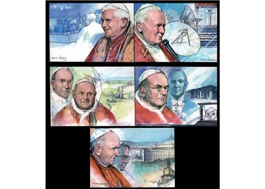VATICANO 2006 Radio Vaticana, 5 cartoline postali nuove