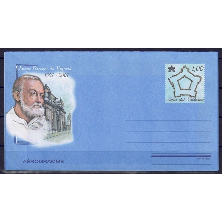 VATICANO 2007 Jacopo Barozzi da Vignola, aerogramma nuovo