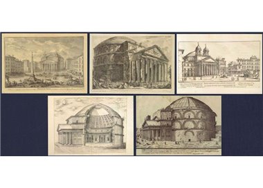 VATICANO 2009 Pantheon, 5 cartoline postali nuove