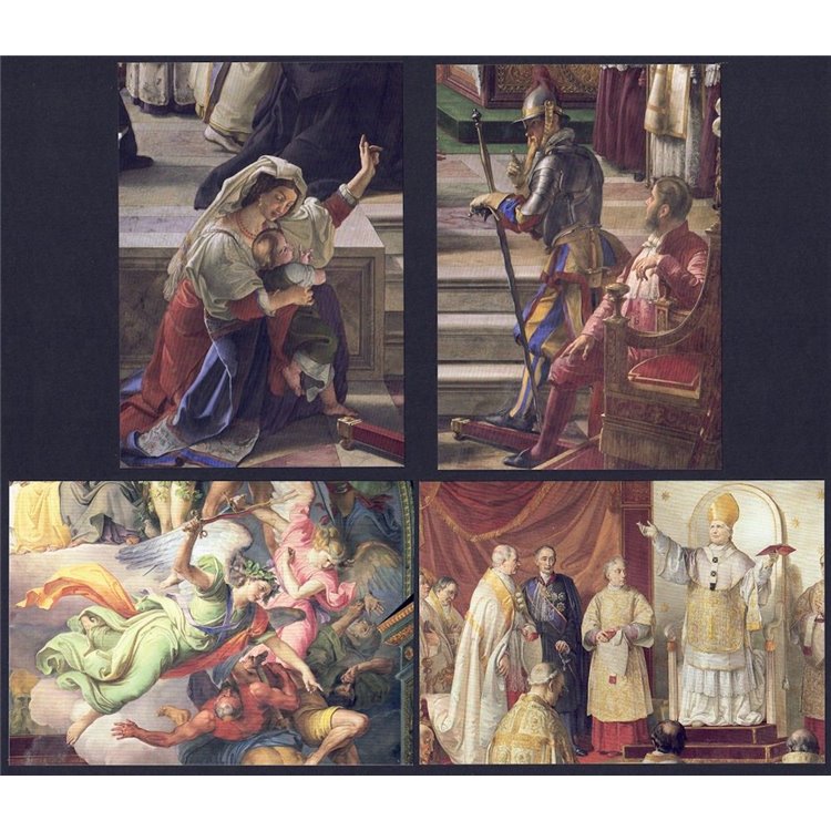 VATICAN 2011 Hall of the Immaculate Conception, 4 new postcards