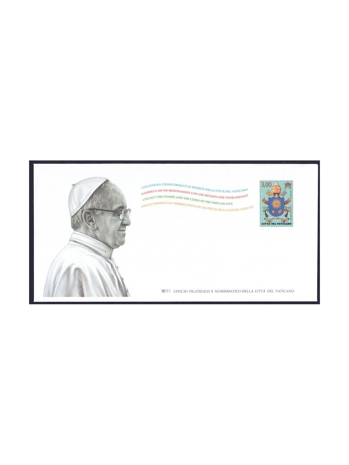 VATICAN 2017 Pope Francis (Postal Envelope) new