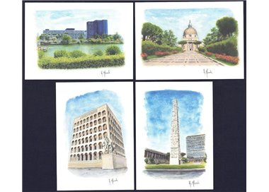 ITALIA 2009 ROMA 2009, 4 Cartoline Postali nuove