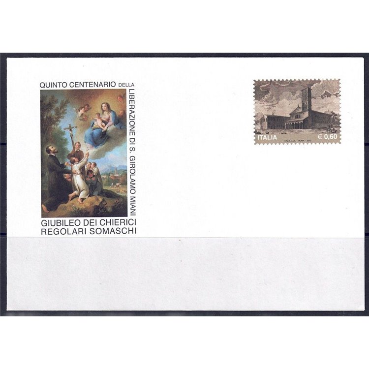 ITALIA 2012 ANNO GIUBILARE SOMASCO, Busta Postale nuova