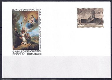 ITALY 2012 JUBILEE YEAR SOMASCO, New Postal Envelope