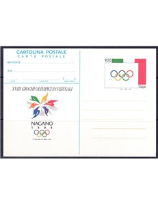 ITALY 1998 NAGANO, New Postcard
