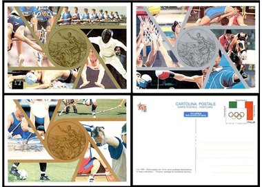 ITALY 1998 OLYMPIC DAY, 3 new postcards