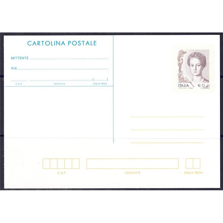 ITALIA 2003 DONNE NELL'ARTE, Cartolina Postale nuova