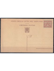 VATICANO 1929 Conciliazione 75c carminio, cartolina nuova