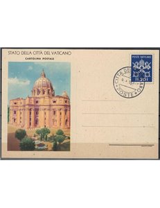 VATICANO 1950 Vedute £ 20 blu, cartolina us