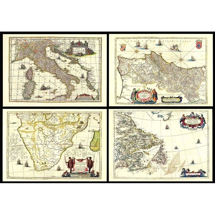 VATICAN 1997 Geographical discoveries of the 15th century, 4 new postcards