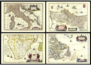 VATICANO 1997 Scoperte geografiche del XV secolo, 4 cartoline postali nuove