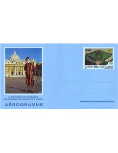 VATICAN 1996 World Tourism Organization, new aerogram