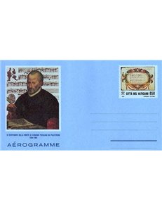 VATICAN 1994 Pierluigi da Palestrina, new aerogram