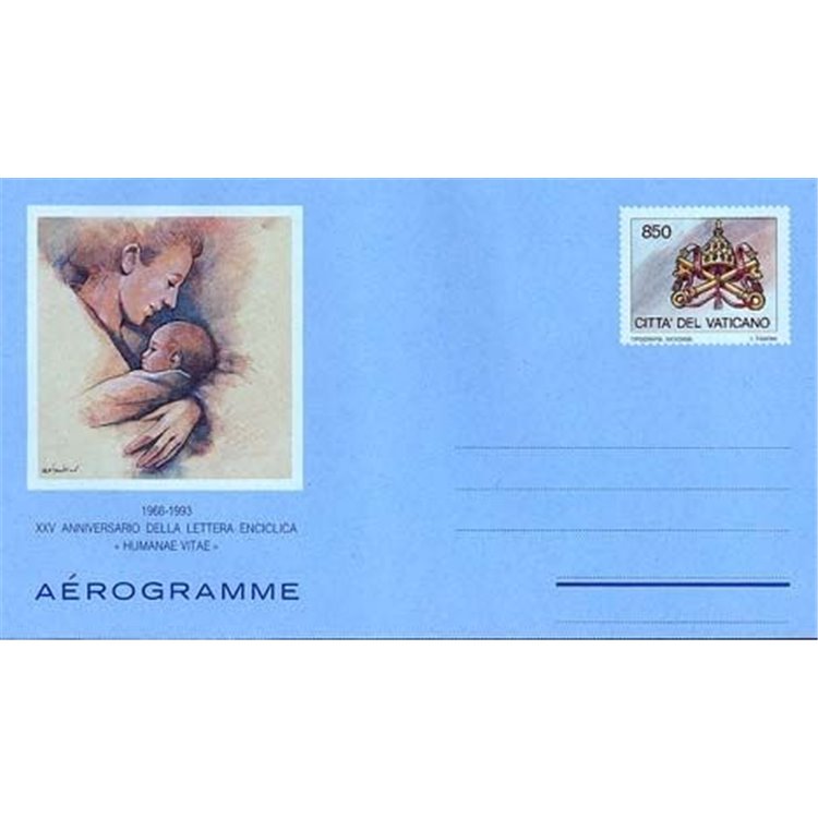 VATICAN 1993 Humanae vitae, new aerogram