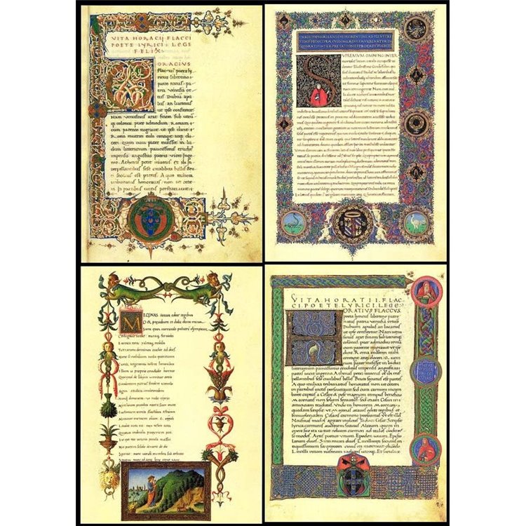 VATICAN 1993 Horace, 4 new postcards