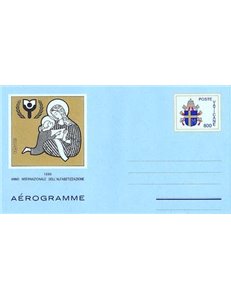 VATICANO 1990 Alfabetizzazione, aerogramma nuovo