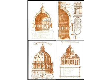 VATICAN 1990 Dome of St. Peter, 4 new postcards