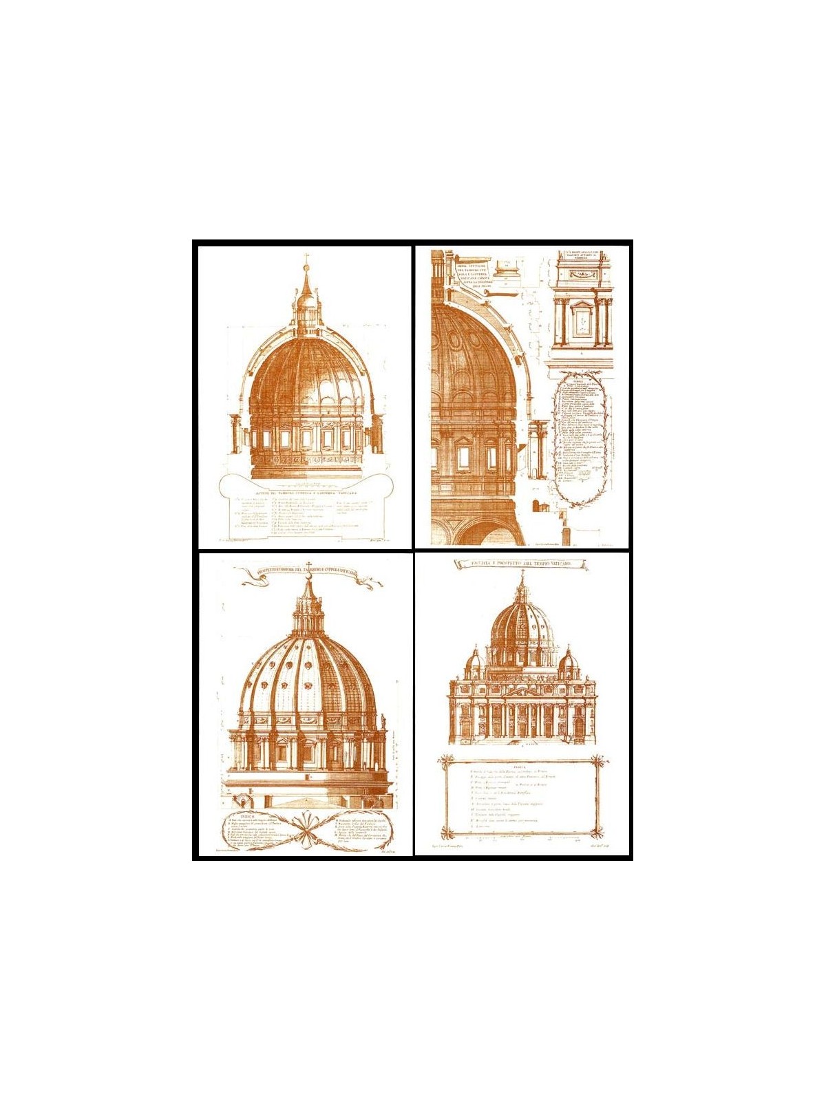 VATICANO 1990 Cupola di San Pietro, 4 cartoline postali nuove