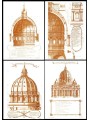 VATICANO 1990 Cupola di San Pietro, 4 cartoline postali nuove