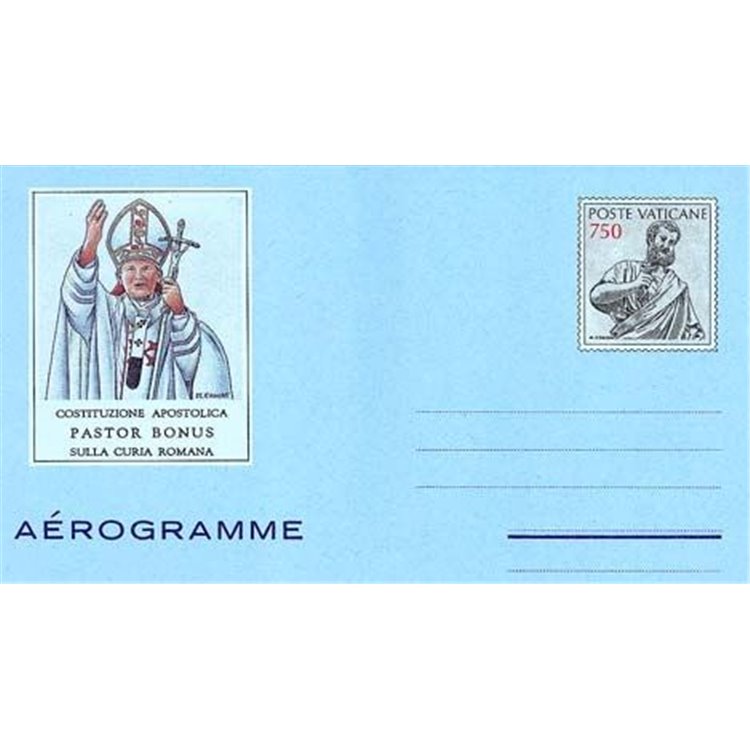VATICANO 1988 Pastor bonus, aerogramma nuovo