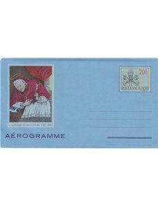 VATICAN 1987 St. Alphonsus Maria De' Liguori, new aerogram
