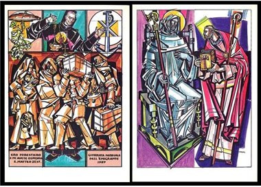 VATICAN 1987 Commemorations, 2 new postcards