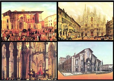 VATICAN 1986 Milan Cathedral, 4 new postcards
