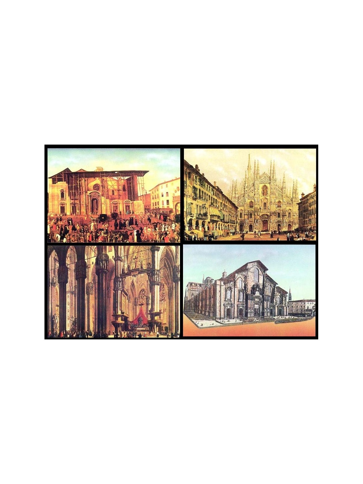 VATICAN 1986 Milan Cathedral, 4 new postcards