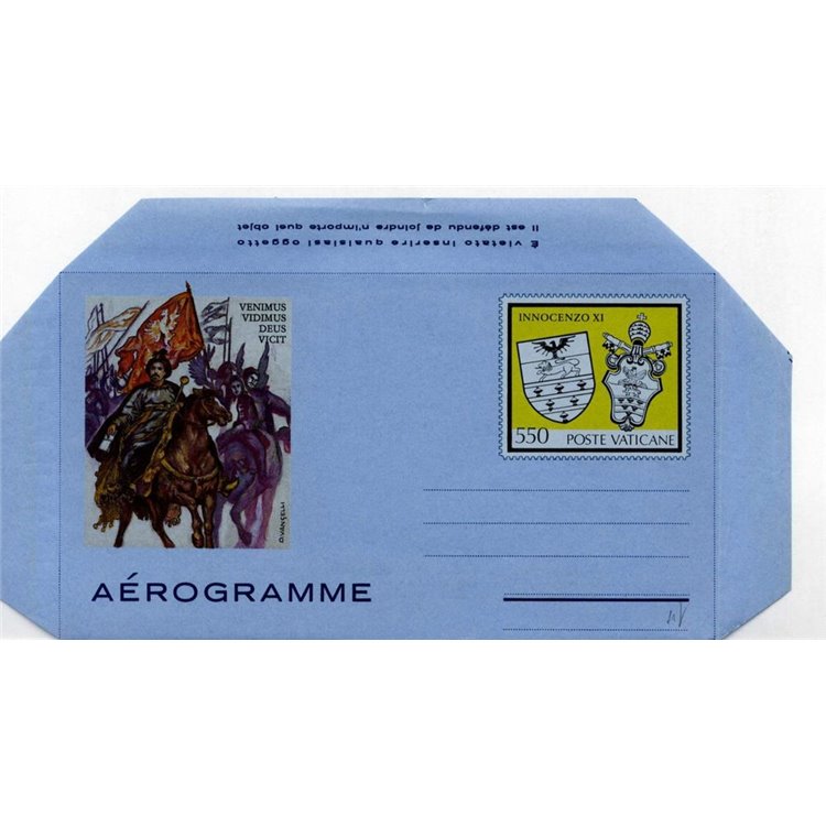 VATICANO 1984 Innocenzo XI, aerogramma nuovo