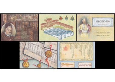 VATICAN 1984 Vatican Secret Archives, 5 new postcards