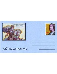 VATICAN 1983 Raffaello Sanzio, new aerogram