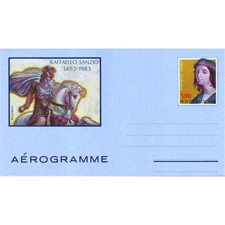VATICAN 1983 Raffaello Sanzio, new aerogram