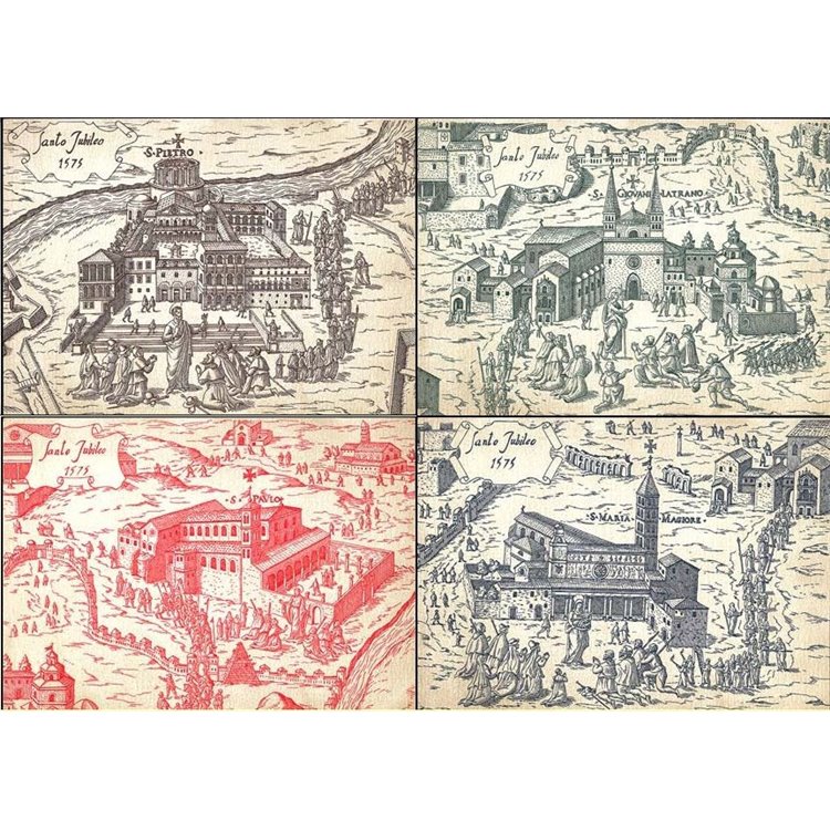 VATICAN 1983 Basilicas of the Holy Year, 4 new postcards