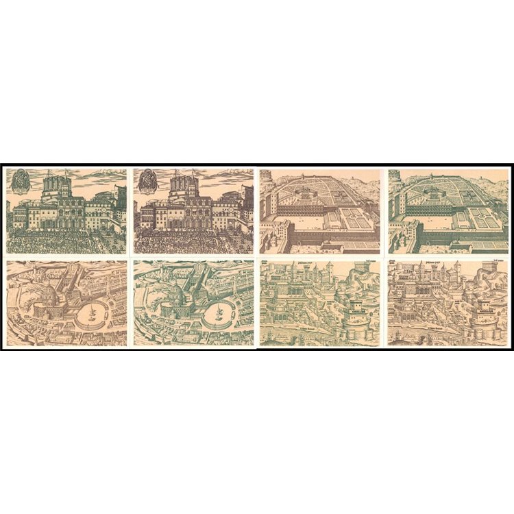 VATICAN 1982 Ancient views, 8 new postcards