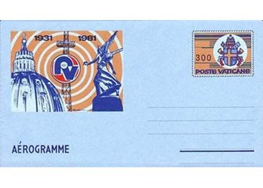 VATICAN 1981 Vatican Radio, new aerogram