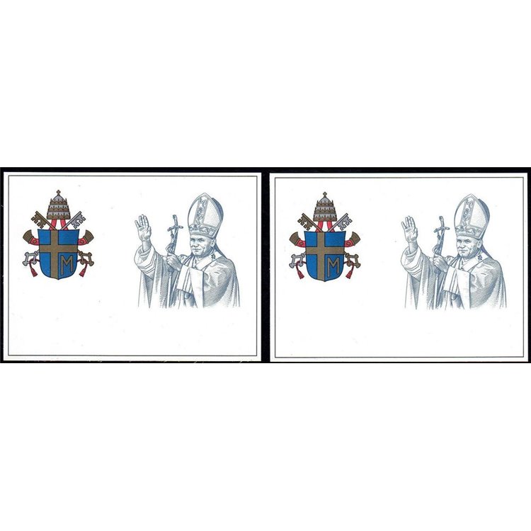 VATICANO 1981 Giovanni Paolo II, 2 cartoline postali nuove