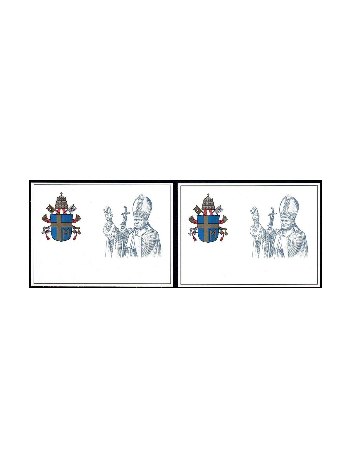 VATICANO 1981 Giovanni Paolo II, 2 cartoline postali nuove