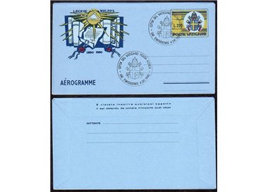 VATICAN 1980 Vatican Secret Archives, FDC aerogram